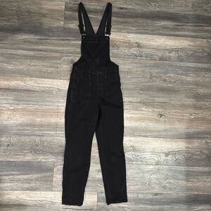 Madewell Black Straight Leg Overalls, Small